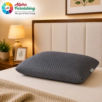 Sale Active Big Size Memory Foam Pillow, King Size 17 x 27 Inch, Medium Firmness for Comfortable Sleeping