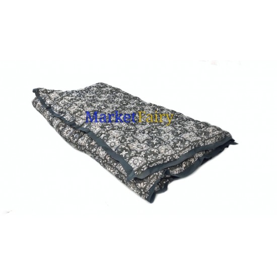 MarketFairy Light Weight Cotton Single Bed Soft Quilt/Razai Floral Print (Size 48 X 78 X 1.5 inch)