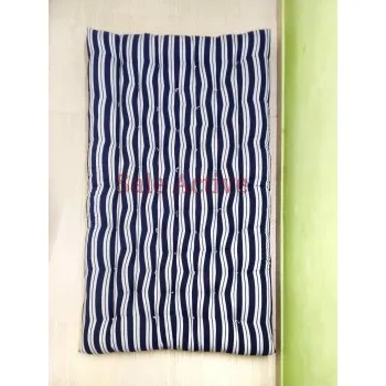 Sale Active 4 x 6 Feet Double Bed White Cotton Foldable Mattress/Gadda - Blue (48 x 72 Inch)